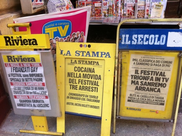 Notizie Sanremo 2013