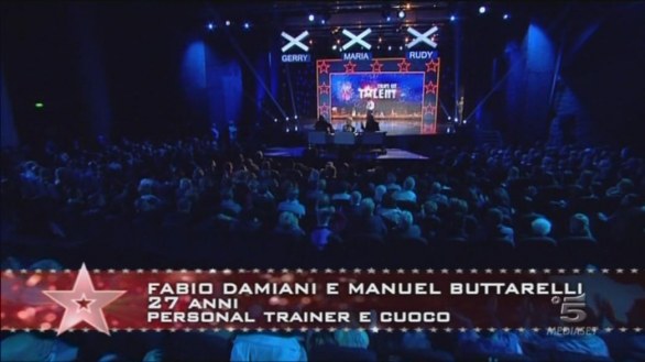 Fabio Damiani e Manuel Buttarelli, spogliarellisti cabarettisti a Italia s Got Talent 2013