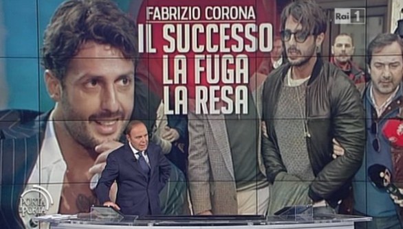 Fabrizio Corona a Porta a Porta per la verità di Fabrizio
