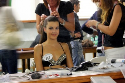 Foto live del backstage di Miss Italia 2009 prima puntata