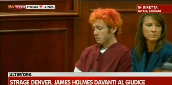 James Holmes, killer della strage di Denver, dal giudice