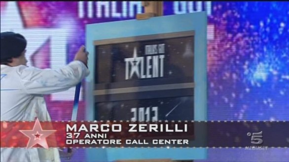 Marco Zerilli, pittore a Italia s Got Talent 2013