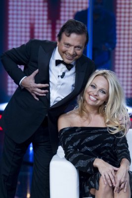 Piero Chiambretti con Pamela Anderson