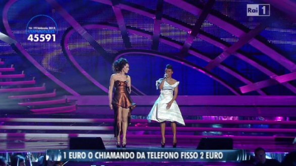 Sanremo 2012 - Nina Zilli e Skye dei Morcheeba in Grande grande grande-Never never never