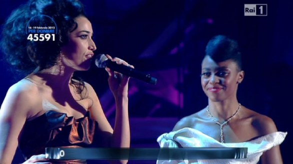 Sanremo 2012 - Nina Zilli e Skye dei Morcheeba in Grande grande grande-Never never never