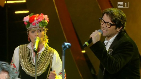 Sanremo 2012 - Samuele Bersani con Goran Bregovic - Romagna mia - My Sweet Romagna