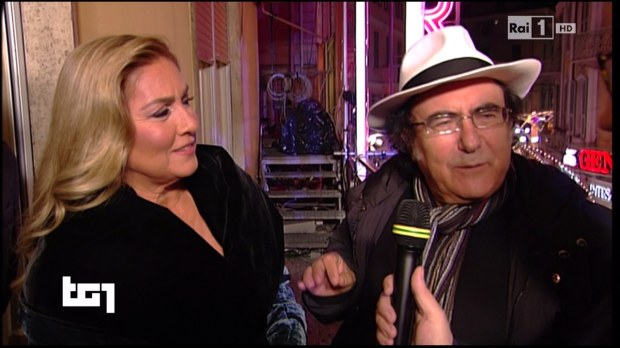 Sanremo 2015, Al Bano e Romina al Tg1