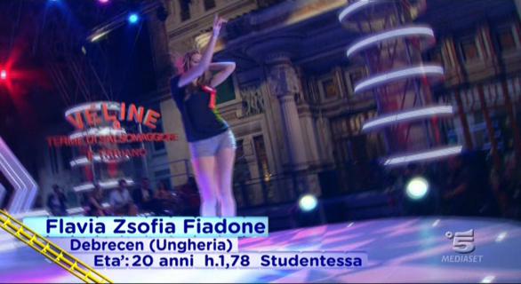 Veline 2012 - Flavia Zsofia Fiadone vince la puntata del 26 luglio